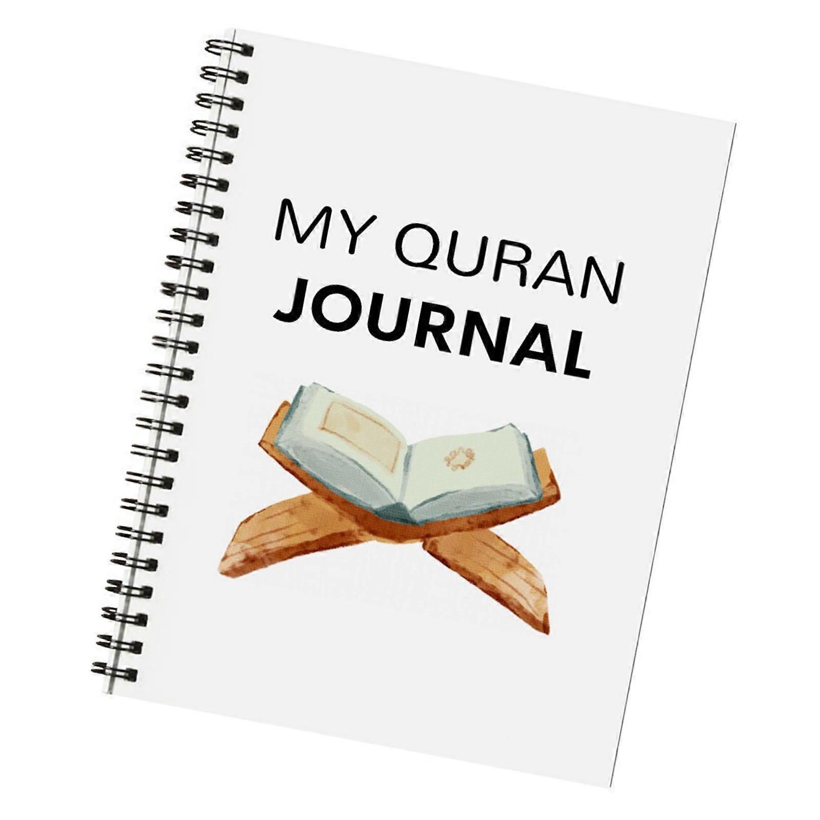 Quran Guide Planner Notebook Twin Wire Binding Daily Planner 21x14cm Quran Study Notebook Quran Reading Tracking Journal Multicolor