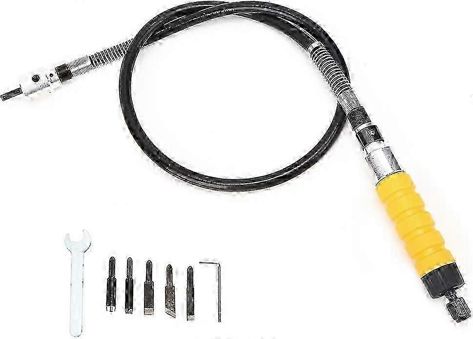 Electric Wood Chisel Set, Electric Wood Carving Tool, Electric Wood Chisel, with Yellow Handle, Wrench