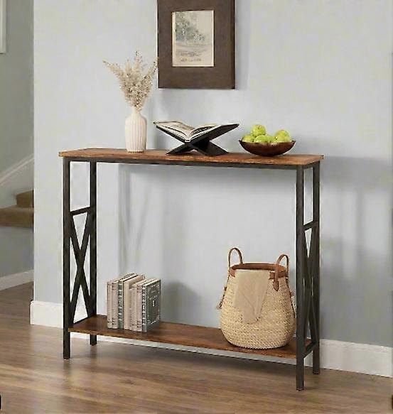 Industrial Slim Console Table For Home And Garden