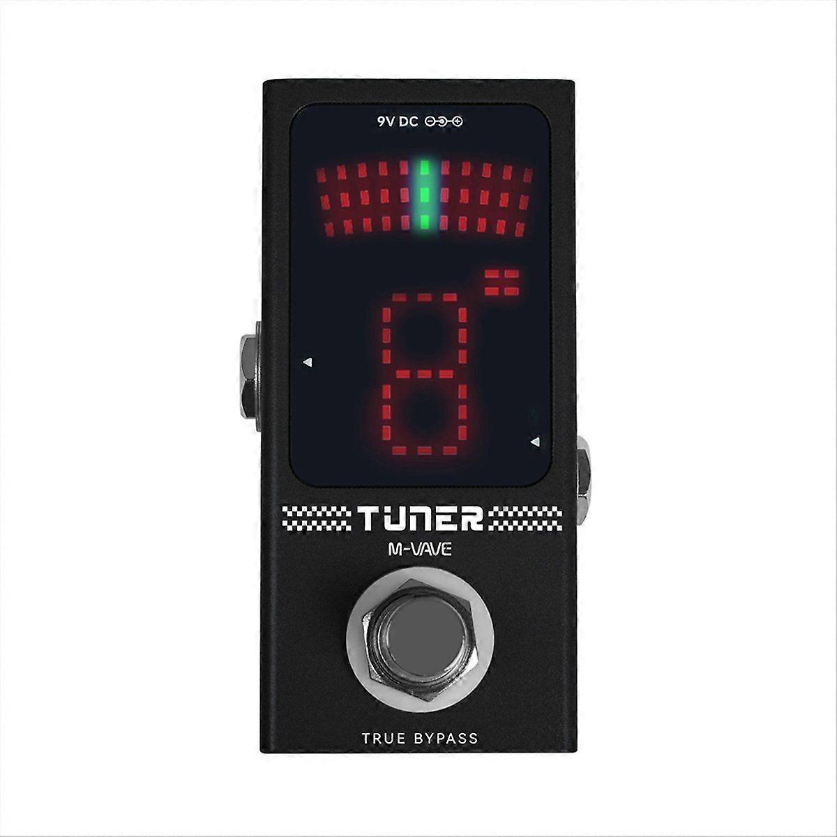 Mini Gitarr Pedal Tuner Single Block Effekt Tuner Pedaler för elgitarr Bas True Bypass Del