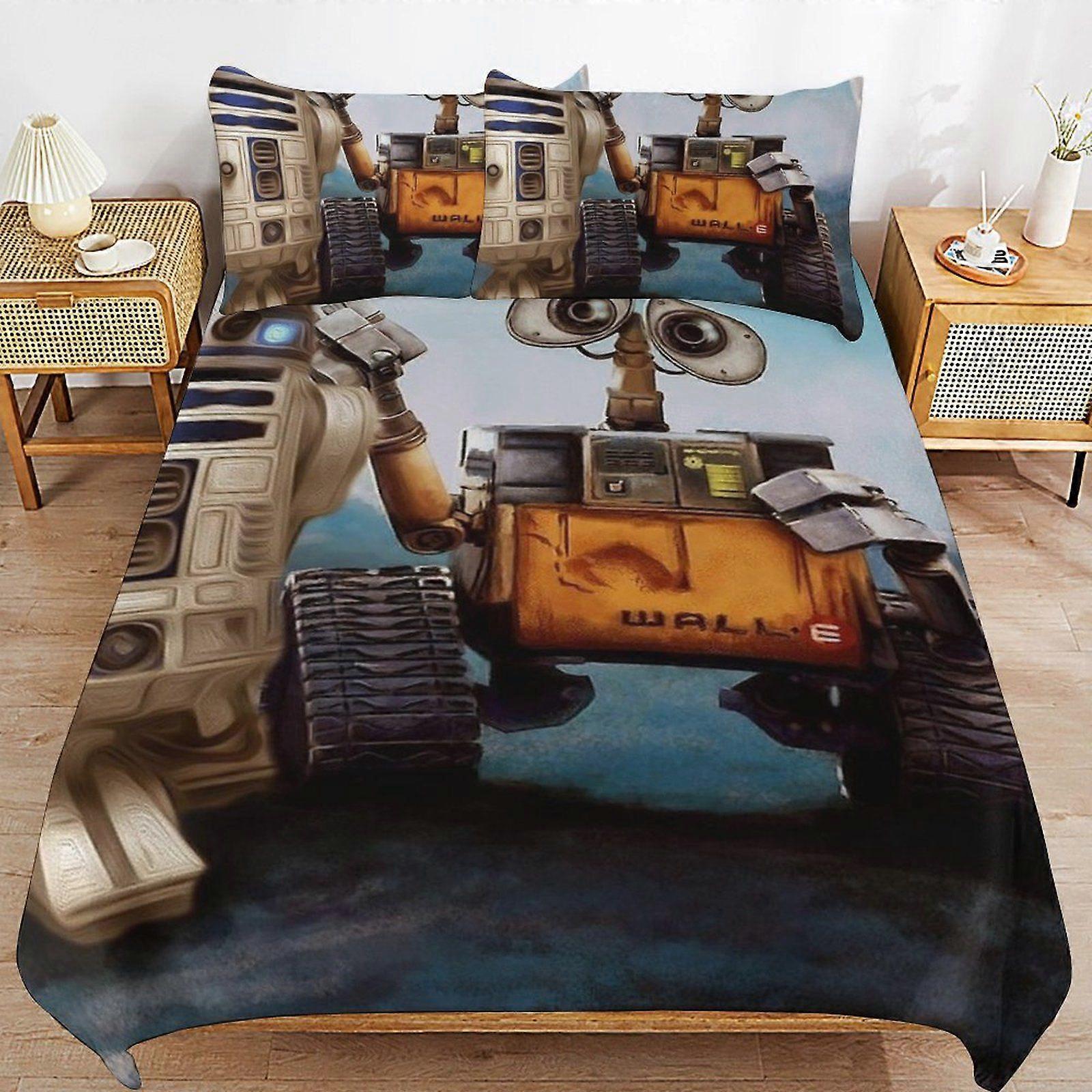 d141 War of the Robots Breathable Layer Comfortable Feel Soft Durable Fabric Bedding Duvet Cover Sets with Secure Closure b141