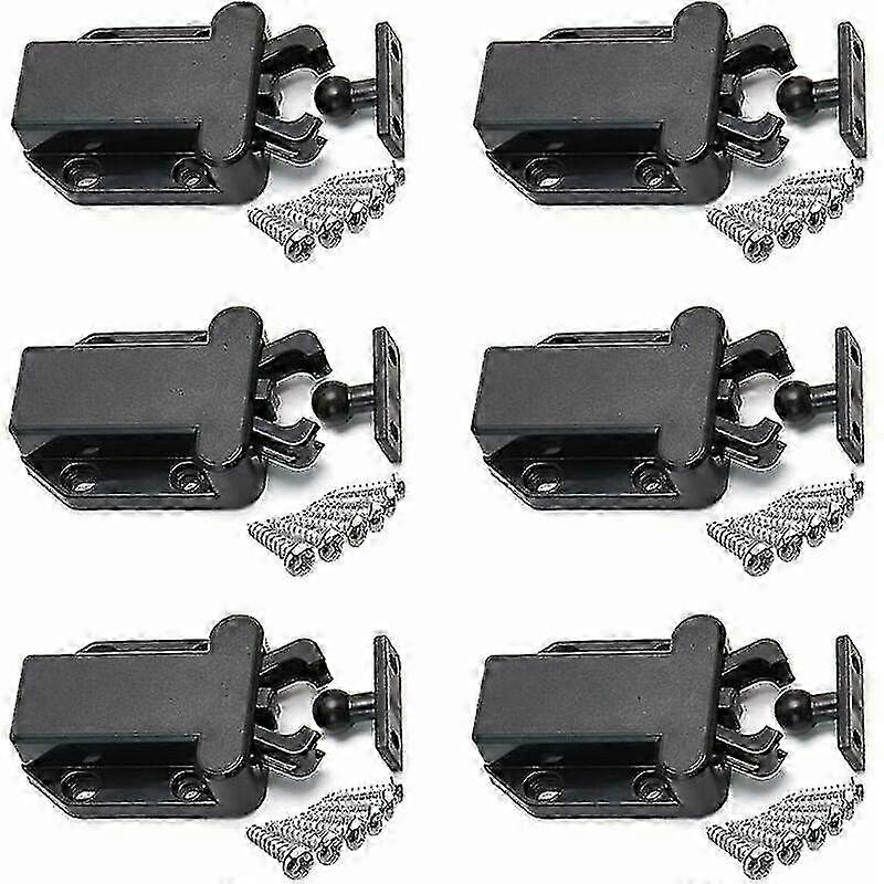 6 Push to Open Cabinet Latches Non-Magnetic Drawer Catches Cupboard Latch