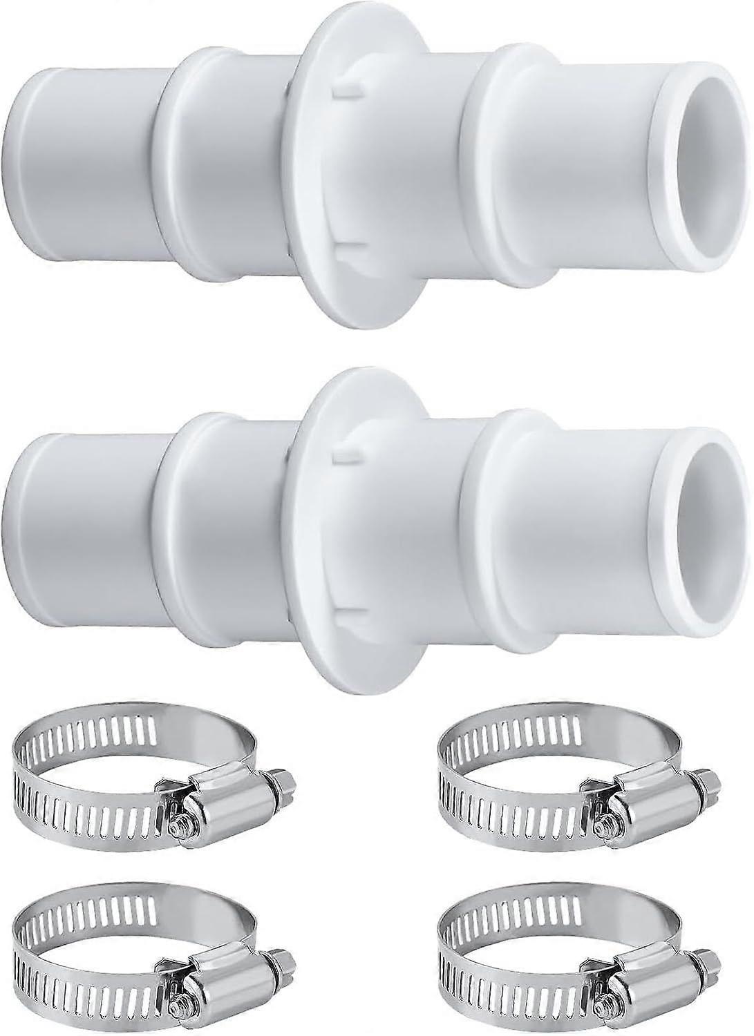 2Pack Pool Hose Connector 1-1/4"" or 1-1/2"", with 4pcs