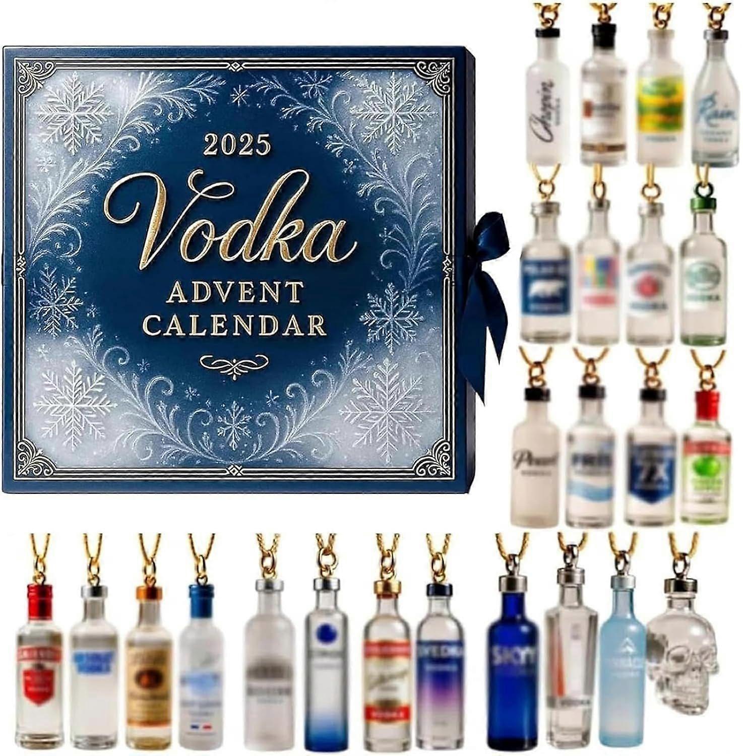 Ημερολόγιο Advent Βότκας 2025 - Σετ Γευσιγνωσίας 24 Ημερών Μινιατούρων, Δωροκουτί Αντίστροφης Μέτρησης Ποτών για τα Χριστούγεννα για Άνδρες και Γυναίκες (1 τεμ.)