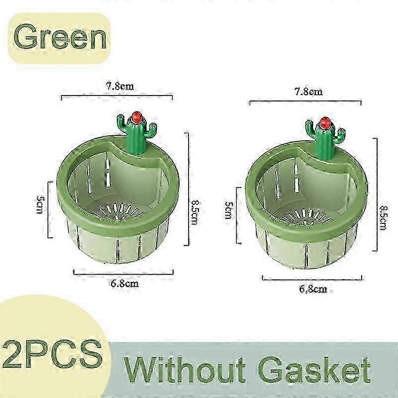 1/2PCS Sink Strainer Automatic Pressing Sink Filter Cactus Shape Sink Strainer Plastic Drain Net Stopper Sink Waste Collector TOP
