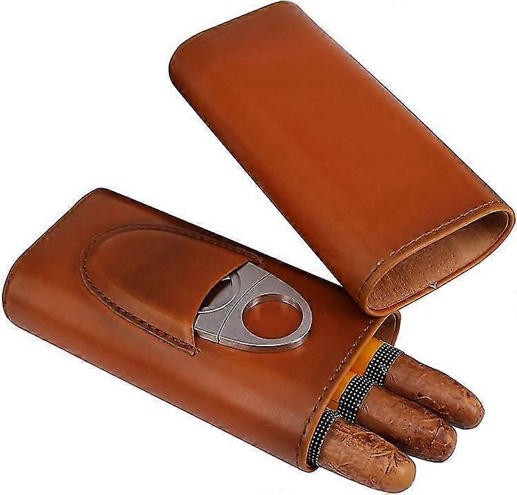 3 Finger Leather Cigar Case