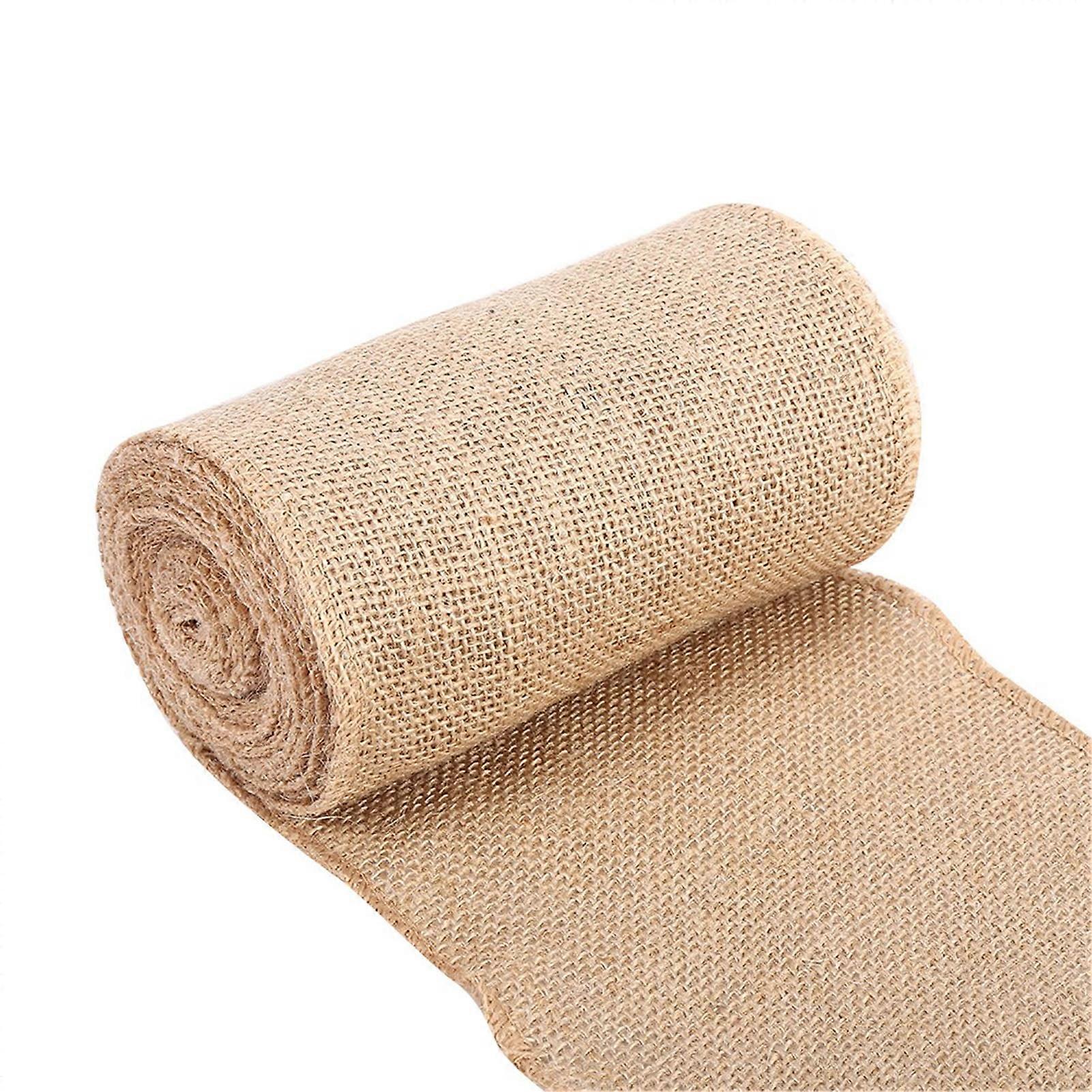 Nature Hessian Jute Burlap Ribbon Rustic Table Runner Crafts Chair Home Wedding Party