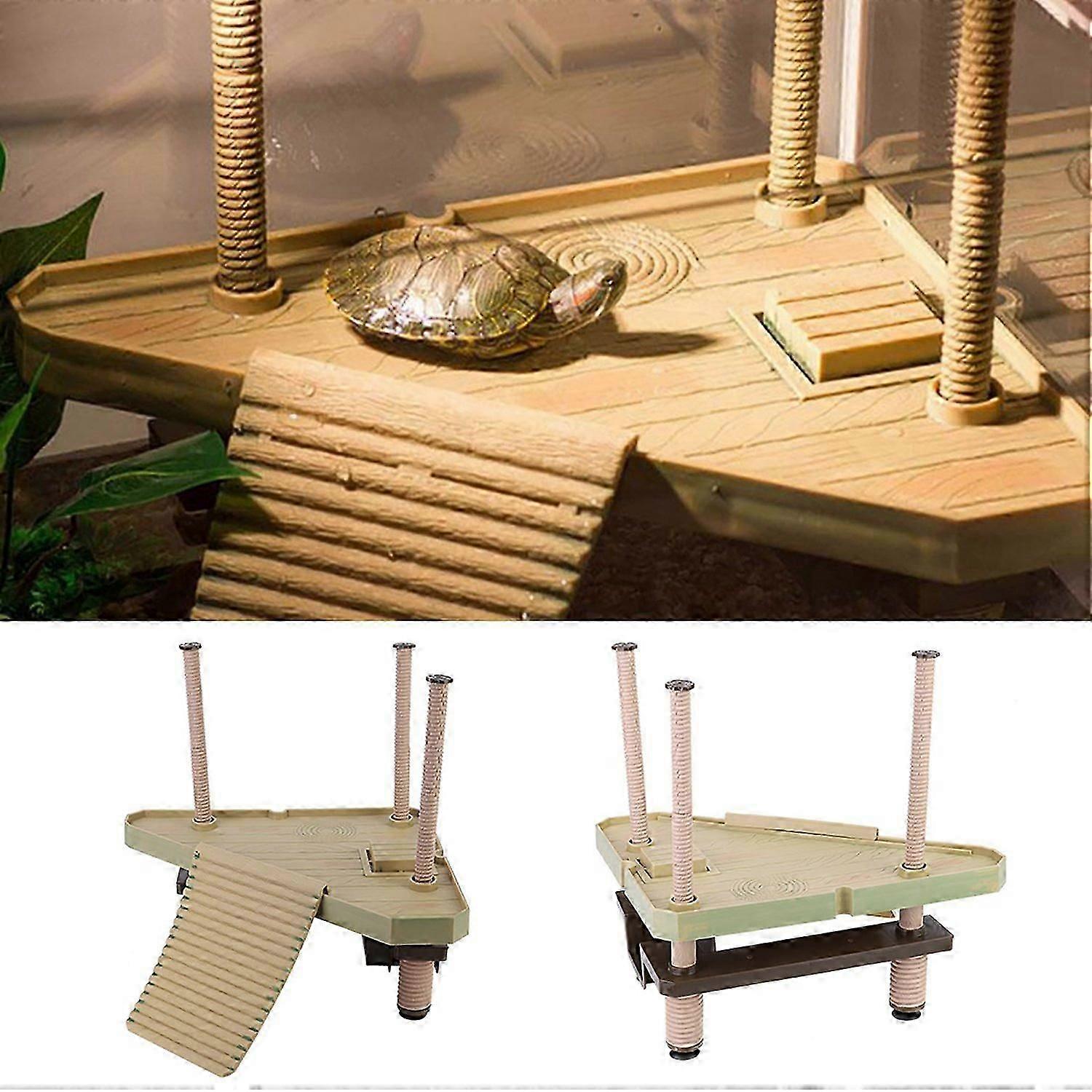 Reptile Turtle Pier Basking Floating Platform Amphibian Leisure Table Flat for Aquarium Tank