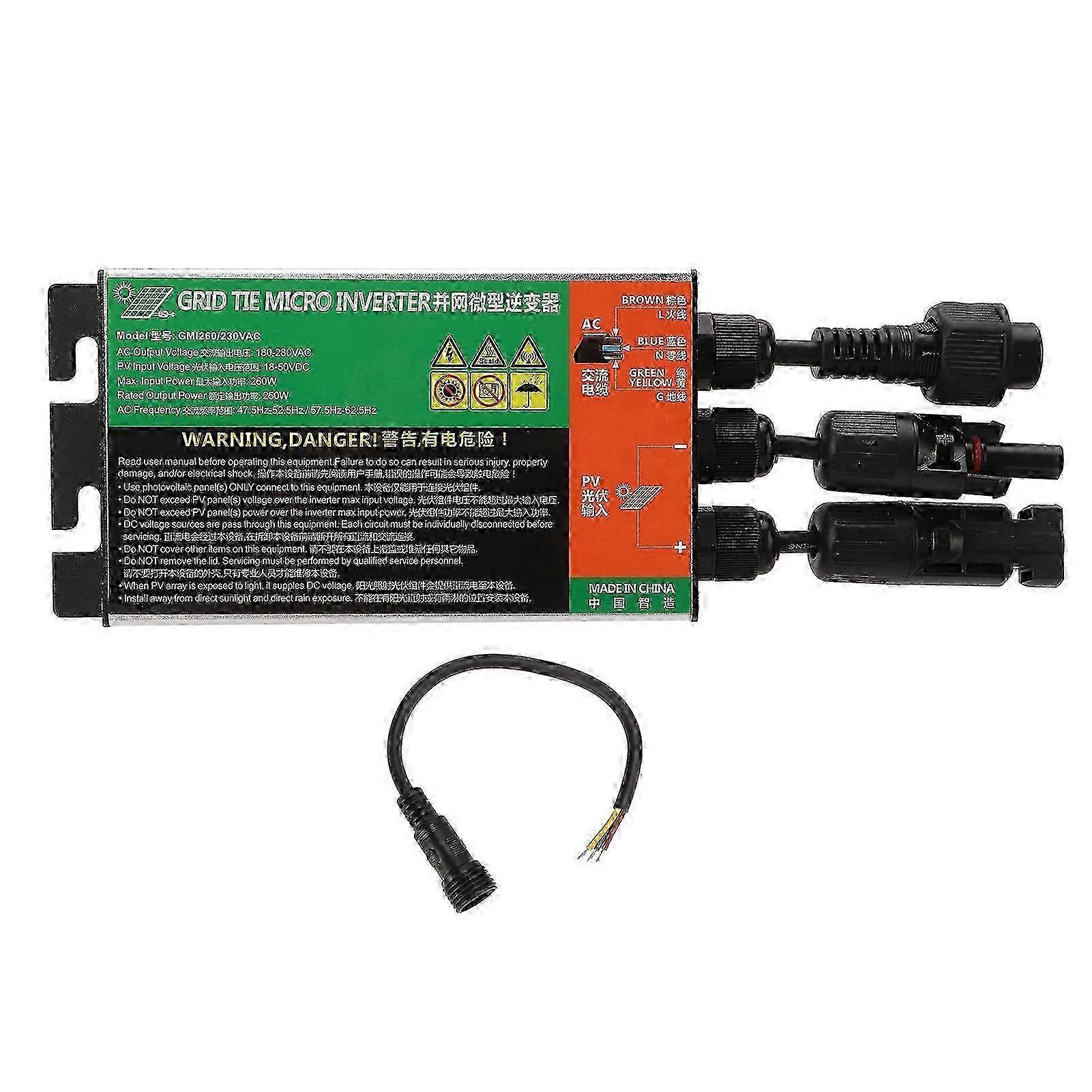 Solar Micro Inverter 260W 230V MPPT Small Size Grid Tie Micro Inverter Sine Waving Inverter for Small Solar Systems