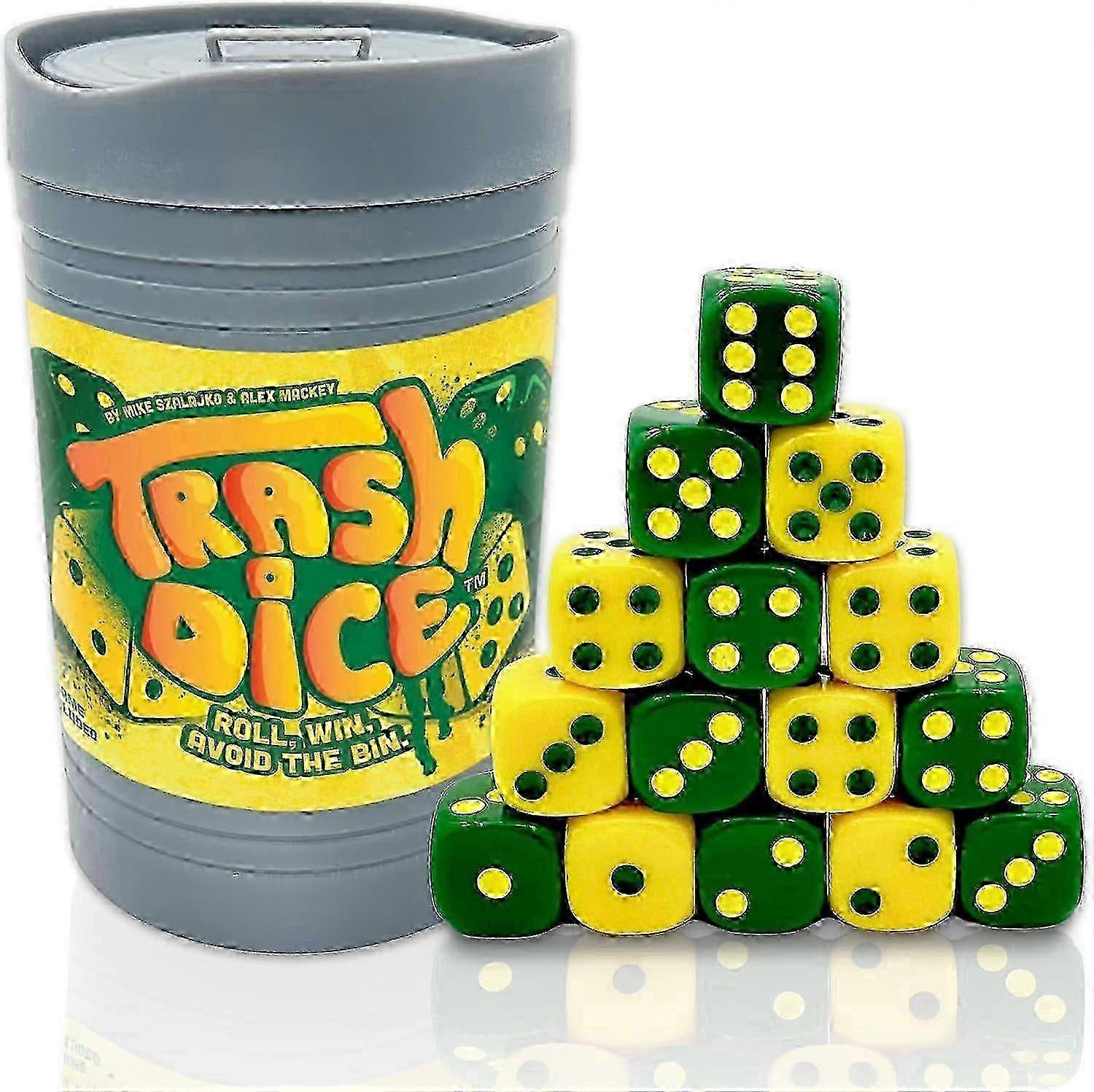 Dumpster Dice Game Fast-paced Family Board Game With 40 Dice Trash Can, Travel 2-player Strategy Game For Kids Adults