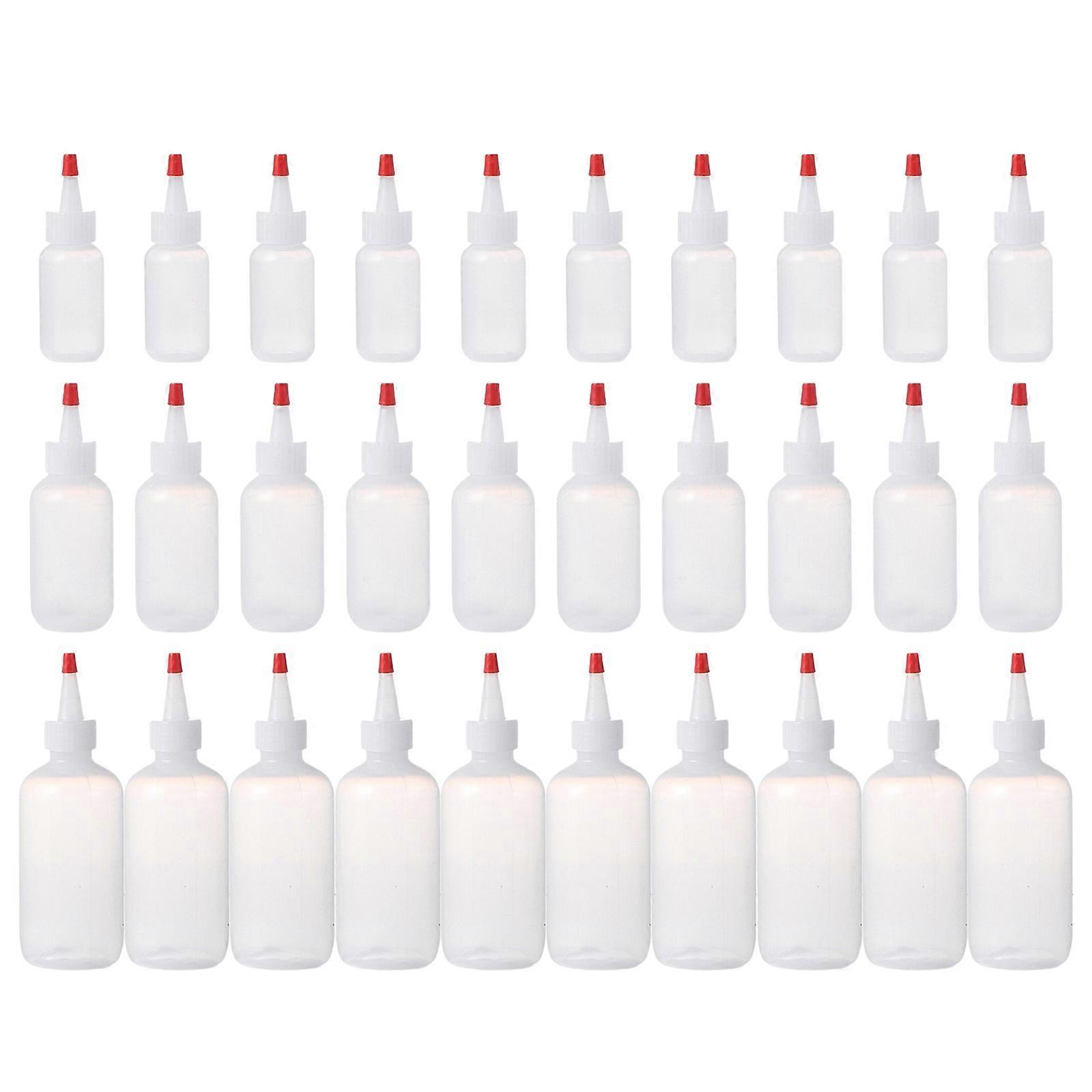 30Pieces Ergonomic Squeeze Bottles Produced For Precise Pouring Soft LDPE Container With Secure Sealing Caps Multicolor