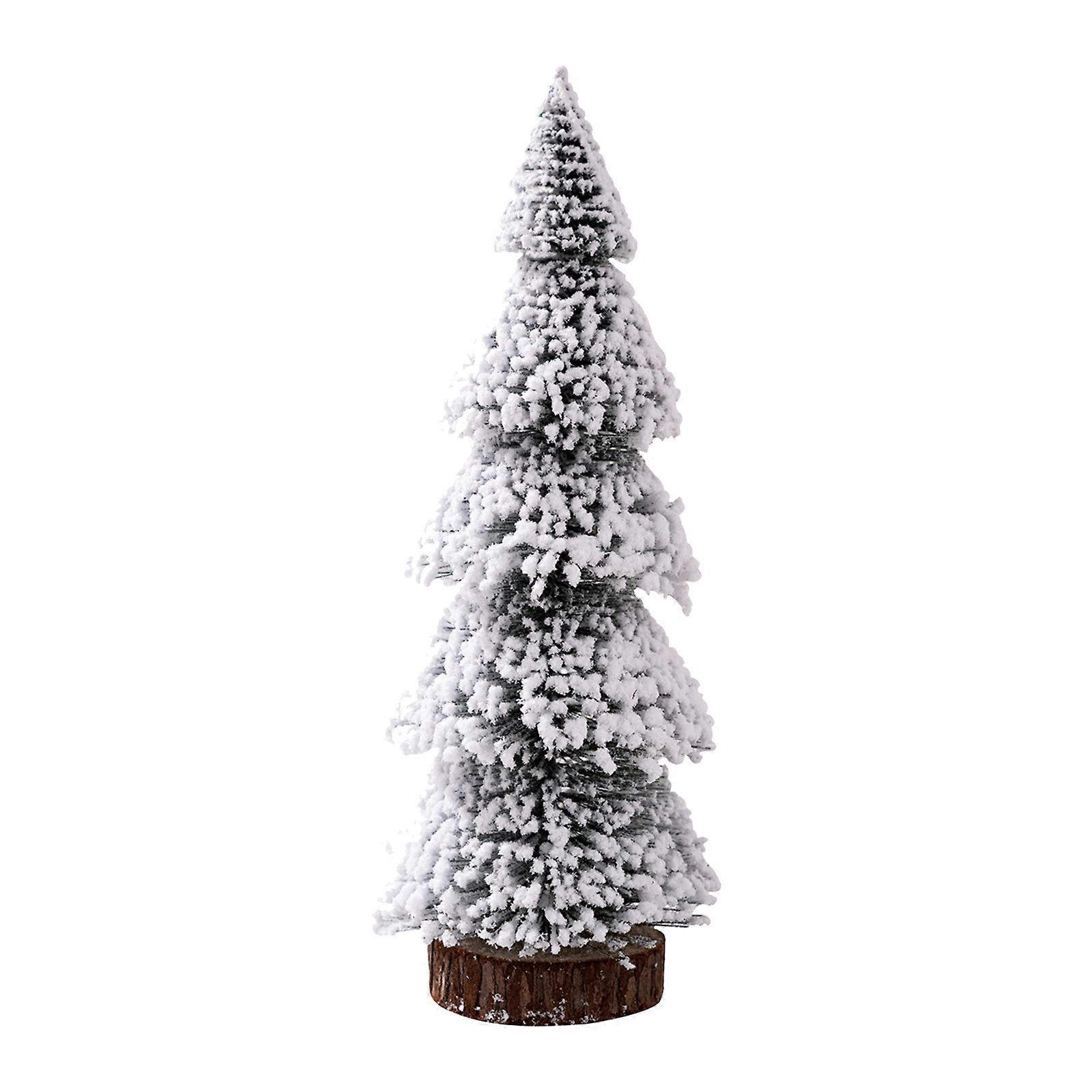 Artificial Small Christmas Tree Small Snow Pine Tree Party Supplies for Tabletop Decoration Multicolor