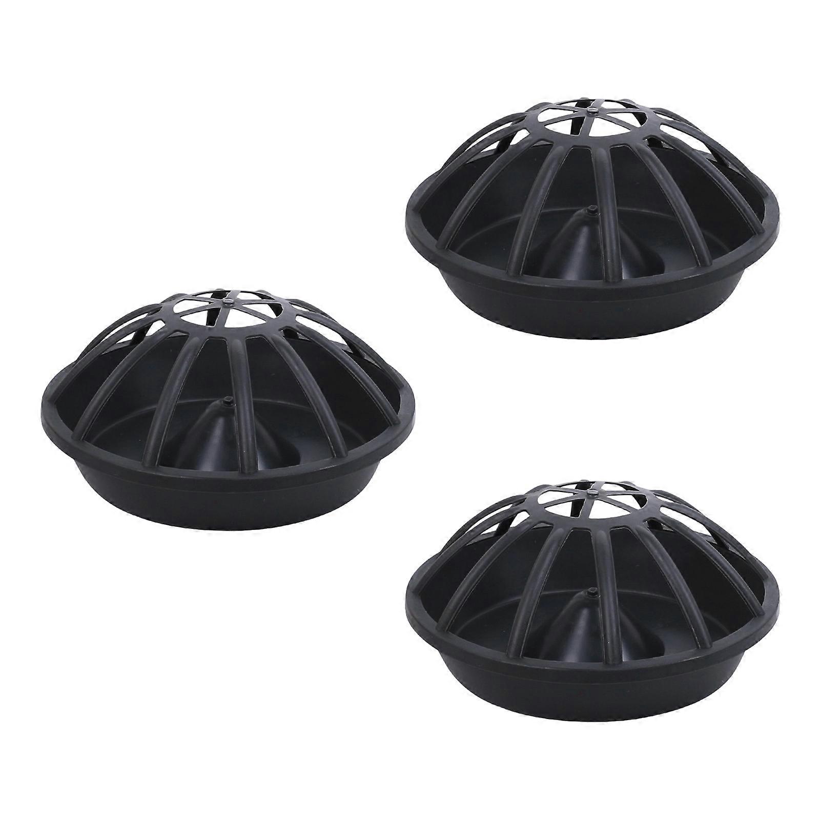 3PCS Farm Use Chicken Feeder with 12 Feeding Port Plastic Stable Feeder Waterer Bowl Spillprevent For Various Poultry Multicolor