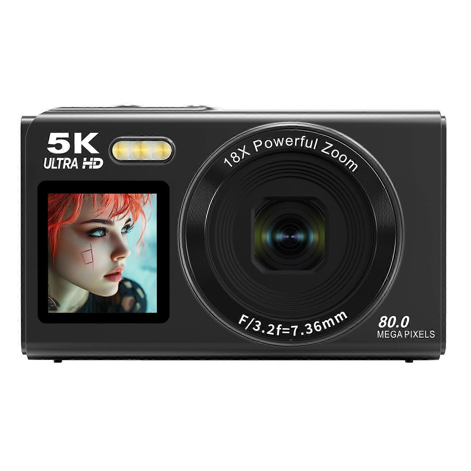 High Resolution 80MP Digital Camera Double Display System 18X Zooming Capacity WiFi Live Streaming for Social Media Multicolor