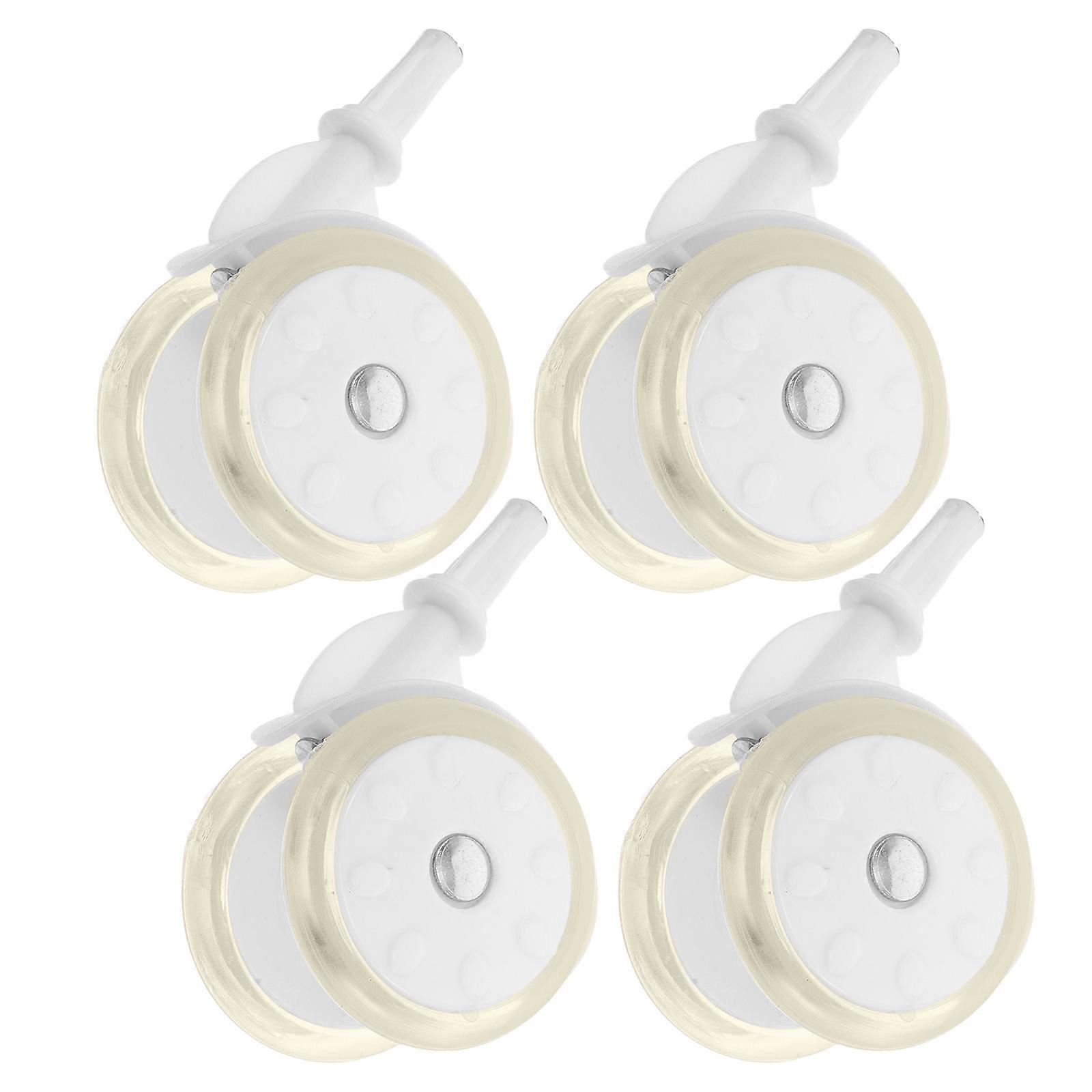 White Learning to Walk Wheels Replacement for 4Pcs Stroller Casters