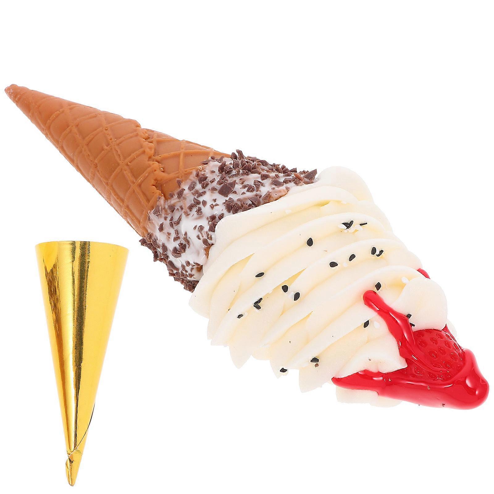 Fake Ice Cream Cone Artificial Ice Cream Model for Display Decoration