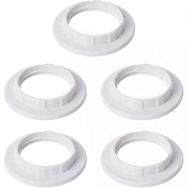 5 Pieces E14 Lampshade Reducer Ring Lampshade Ring Adapter Conversion Plate White