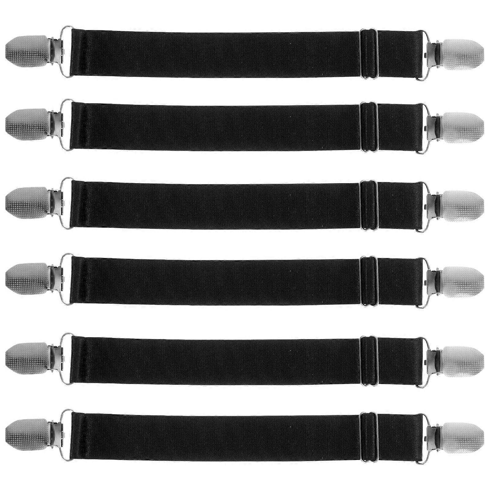 6Pcs Adjustable Boots Fixing Strap Clips Elastic Mattress Sheet Fasteners Holder
