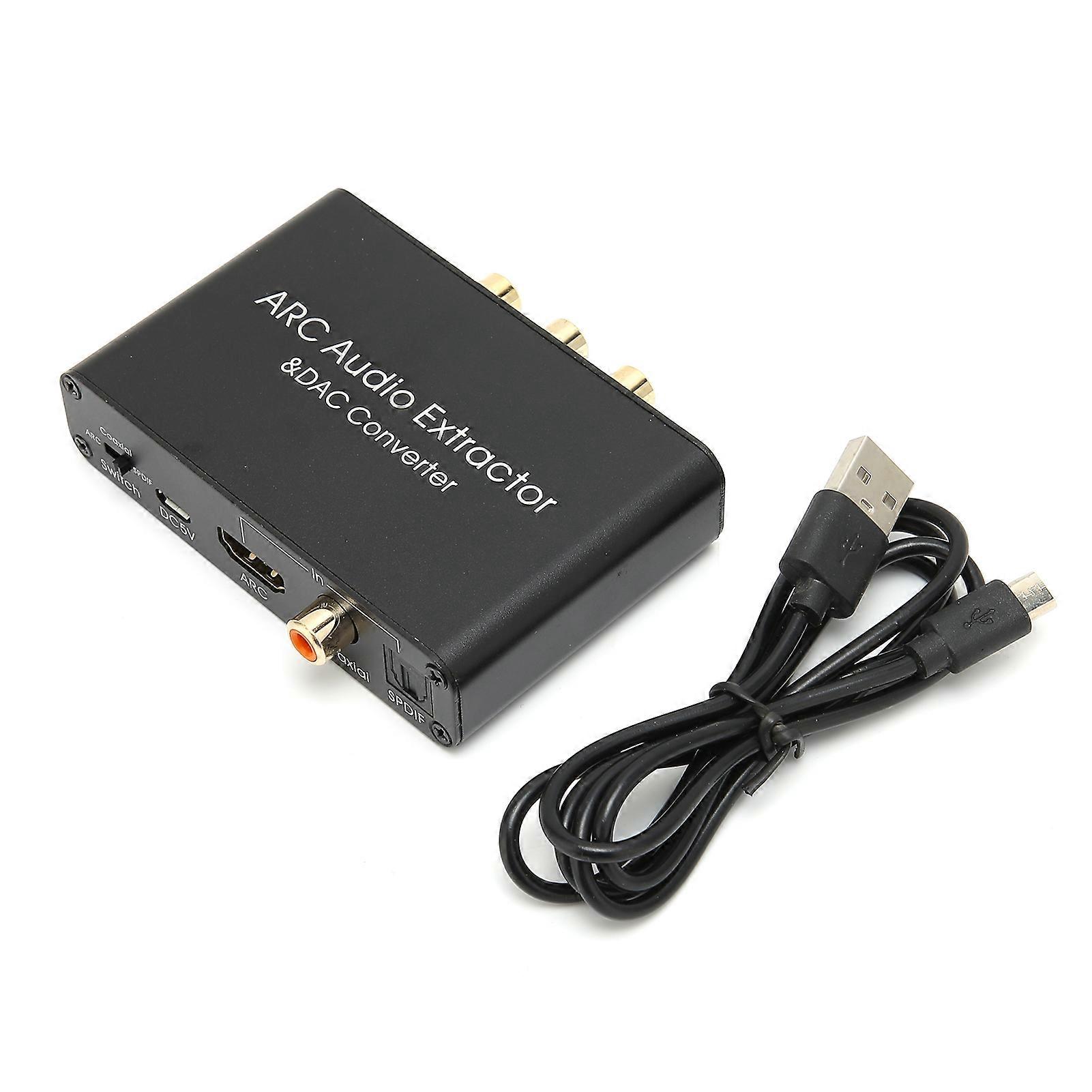 HD Multimedia Interface ARC Extractor Digital to Analog Audio DAC Converter for HDTV DVD