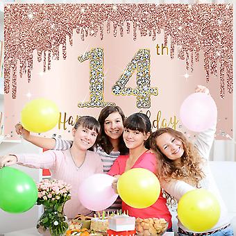 Bandierine di compleanno con effetto lamina in oro rosa