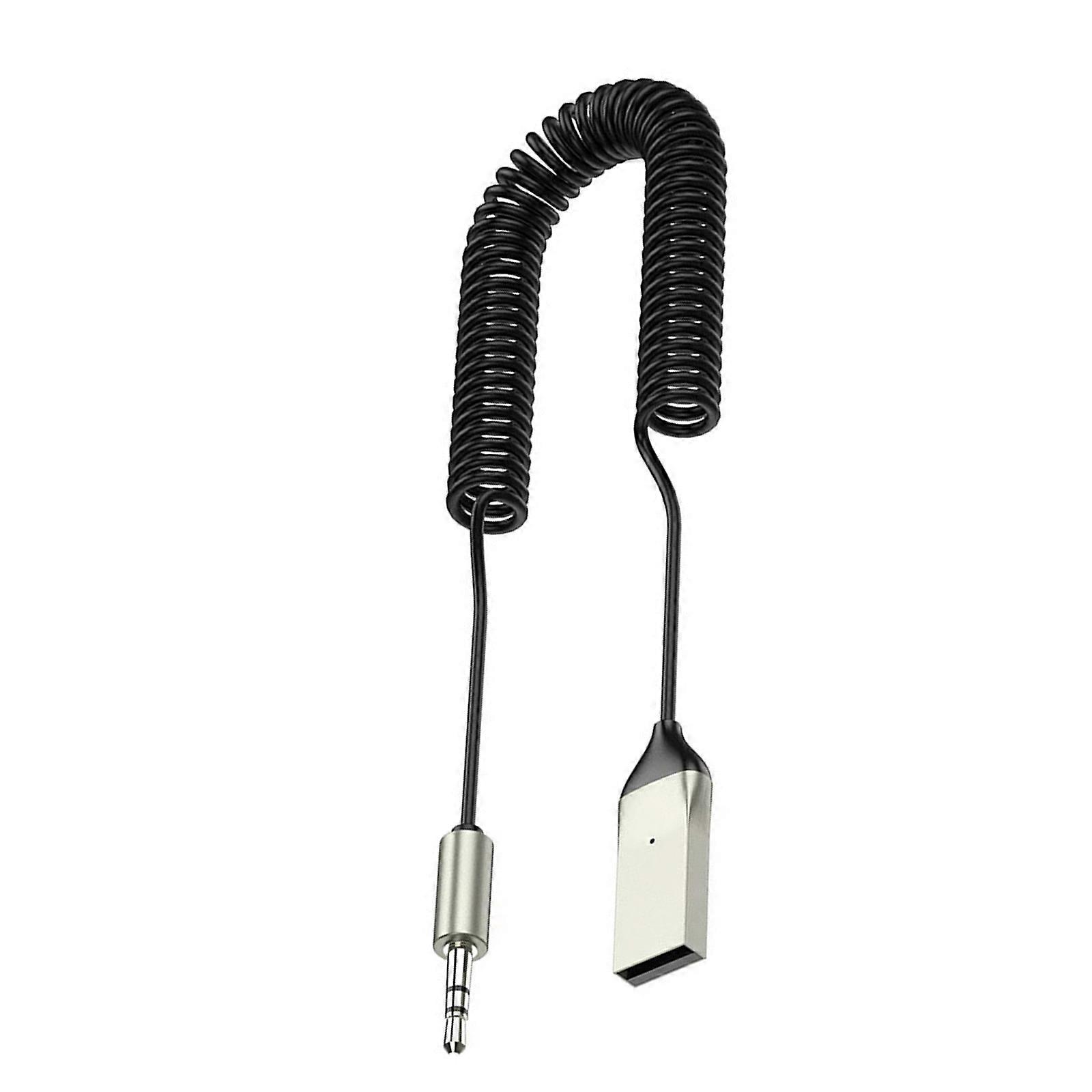 Vehicle Bluetooth-compatible Receiver with Microphone for Car, User Friendly Buttons for Business Trips Daily Driving Multicolor