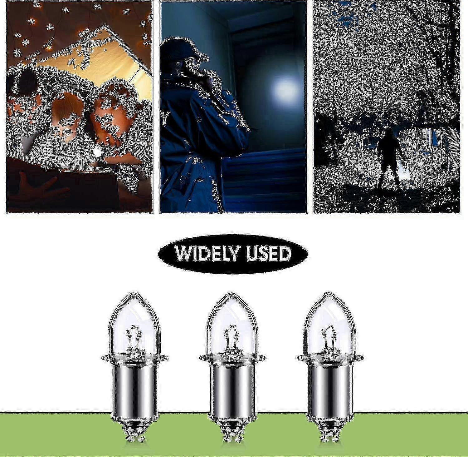 w Krypton Replacement Bulb Bayonet Base for 3D/4D Flashlights, 6-Volt 0.75A, 3-Pack