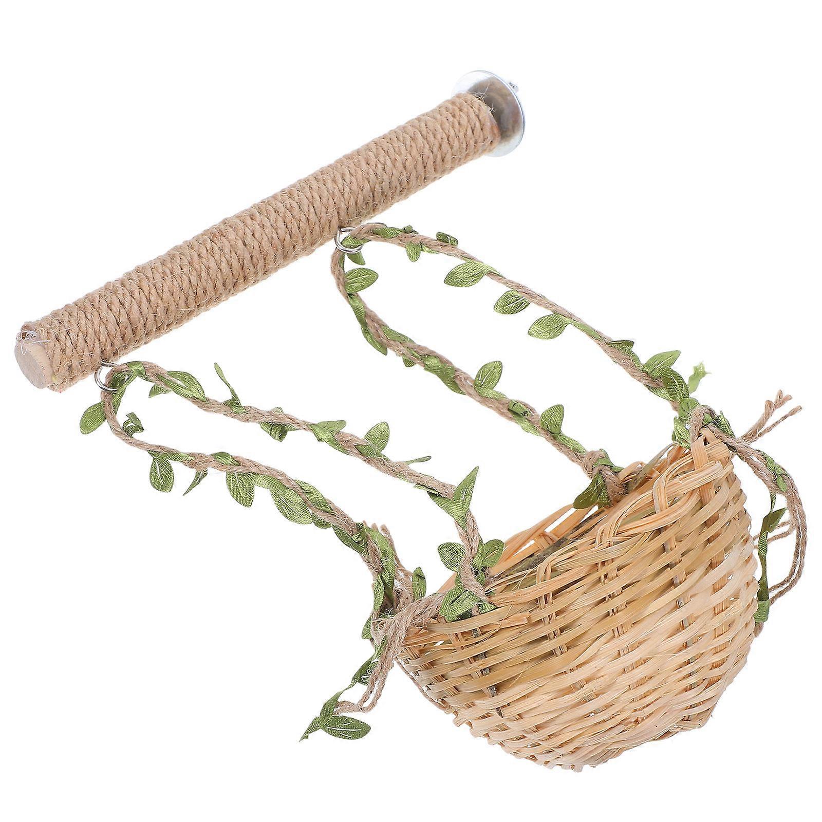 Parrot Rope Swing Bird Perch Stand for Climbing and Chewing