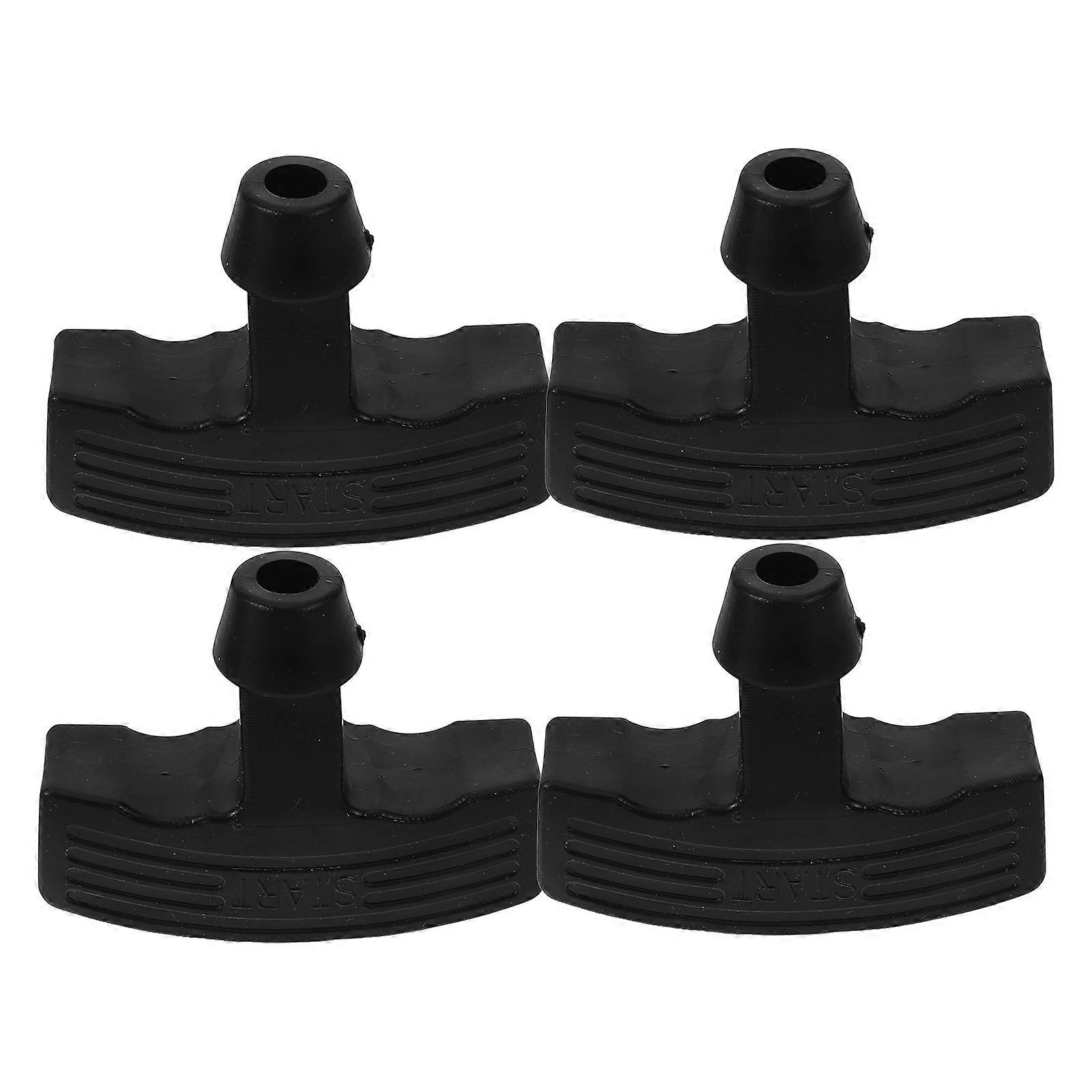 4Pcs Chain Pulling Starter Handle for Gas Sawing Machine Black Plastic
