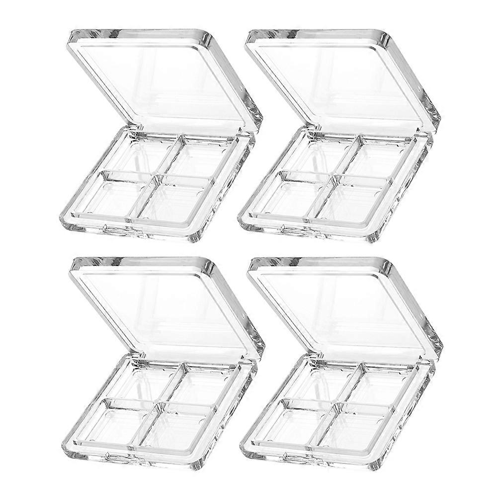4Pcs Transparent Eyeshadow Storage Case for Refillable Makeup Palette