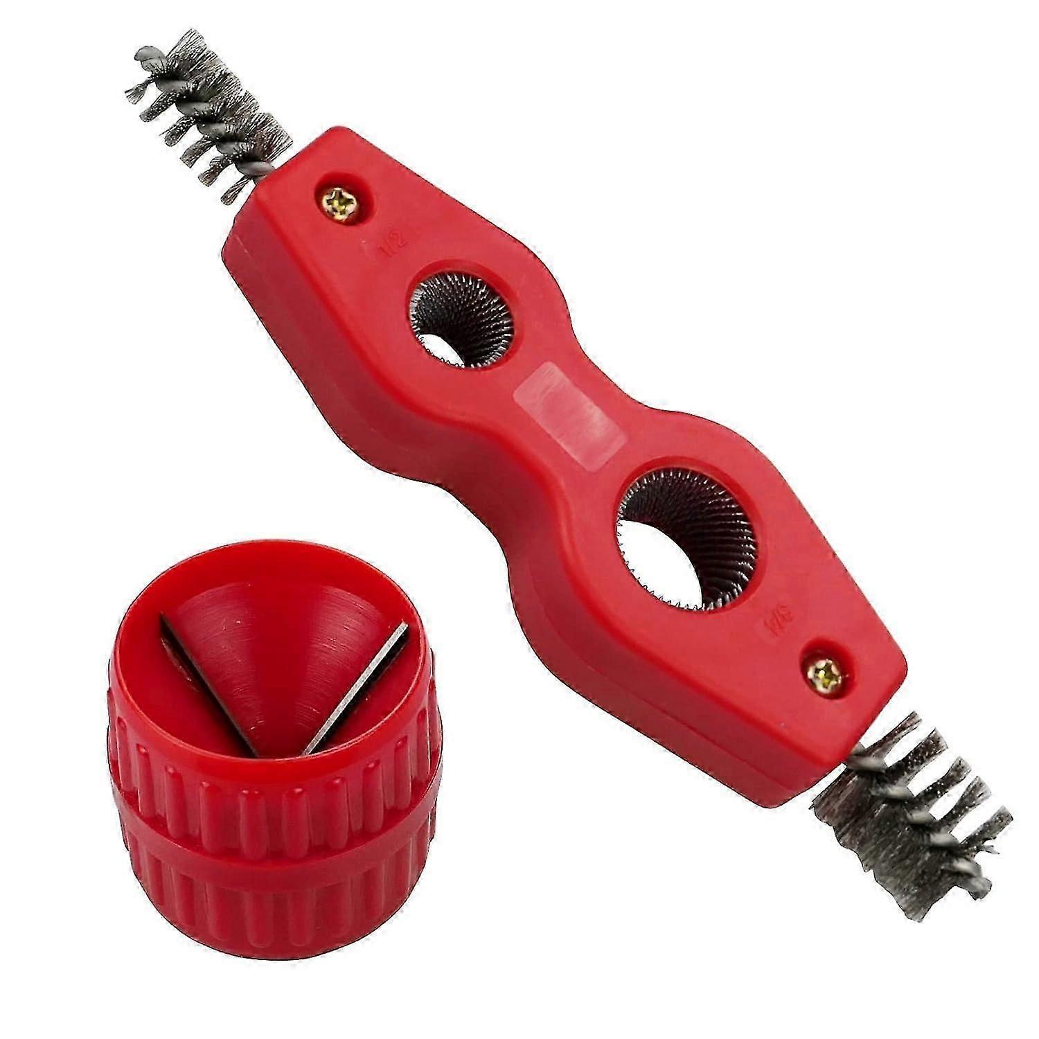 Universal Pipe Deburrer Deburring Rust Brush Deburring Tool Interior and Exterior Multi-Layer Deburrer for Plumbing Installation
