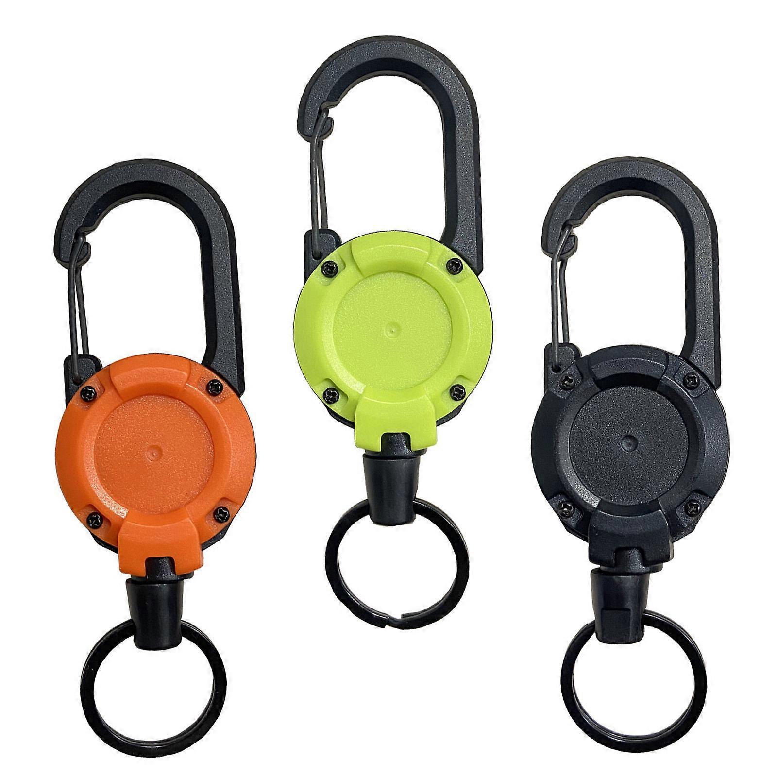 Pack of 4 or 3 Piece Flexible Lost Proof Key Rings Alloy Hook Lightweight Design Key Organiser For Hiking Backpack  SS2