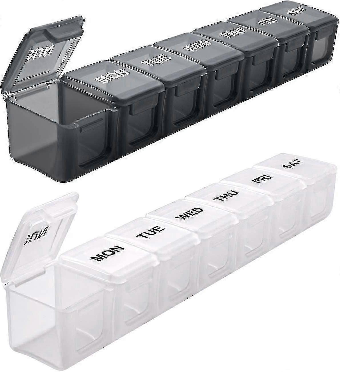 7 Day Pill Box Organizer-weekly Pill Box Case With Large Compartments