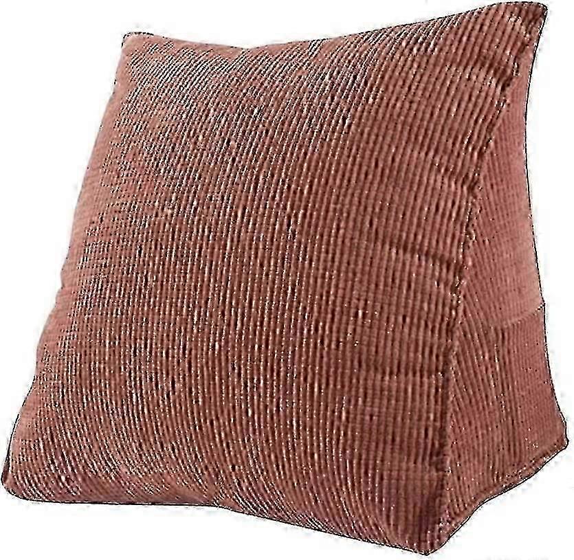 Corduroy Triangle Wedge Reading Pillow Bed Wedge Large Backrest Lounge Cushion - Big Backrest Reading Bed Rest Pillow For Sitting Up In Bed/couch