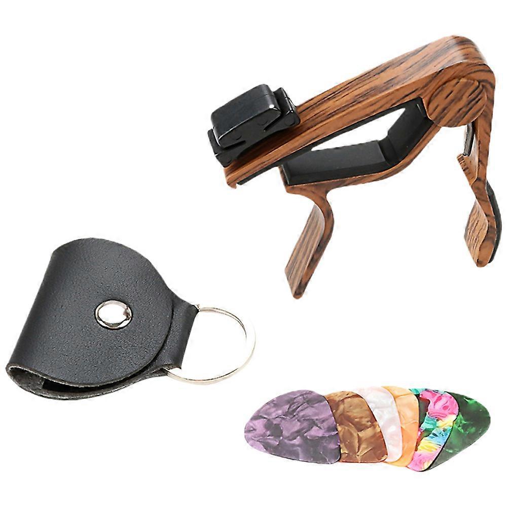 Guitar Capo Guitar Pick Holder Set for Musical Instruments with 1Set Included