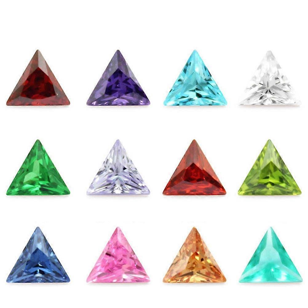 Treasure Gems Triangle Shaped Craft Accessory for Decoration Use 24Pcs