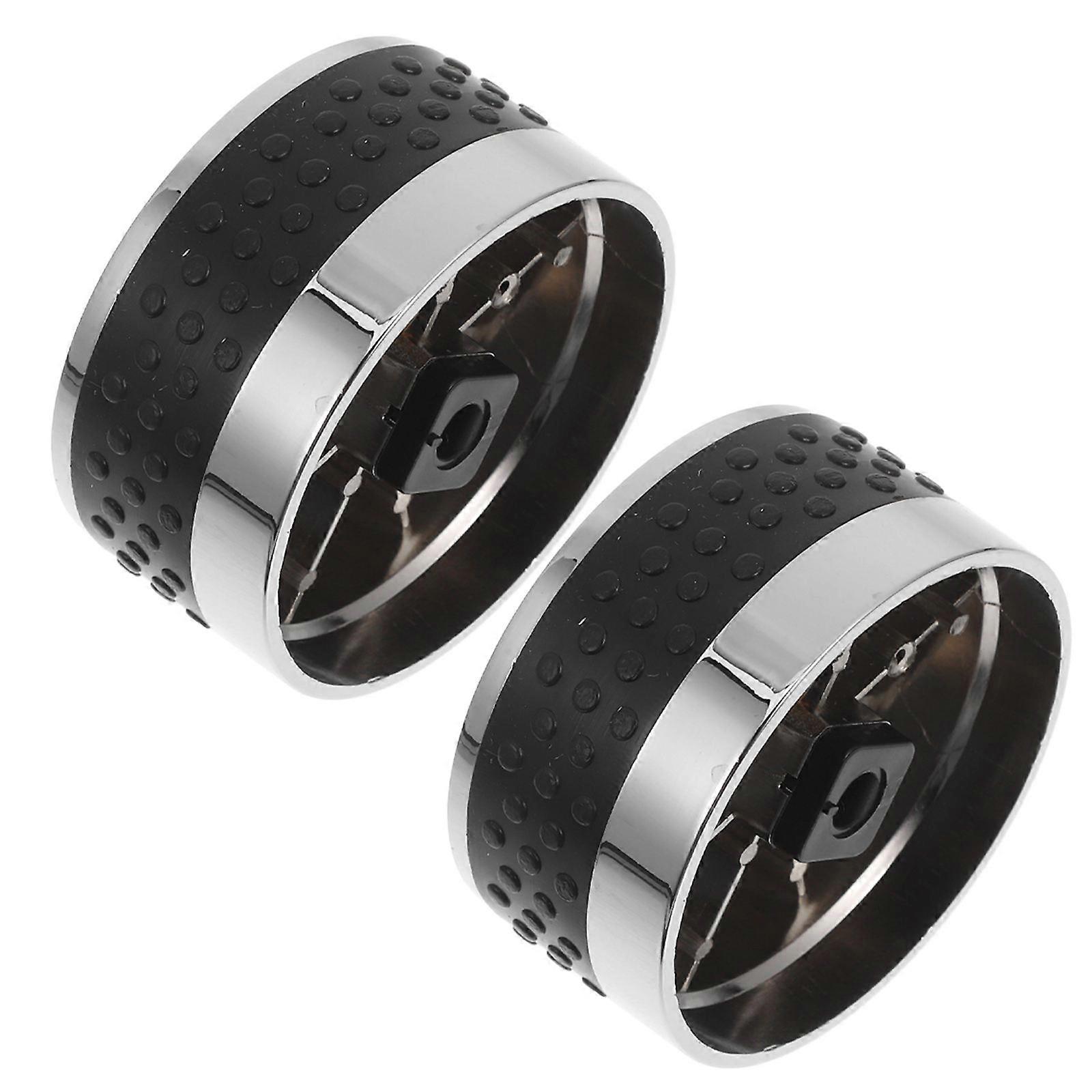 Grill Control Knob Gas Burner Replacement Knobs with Nonslip Grip 2Pcs for Kitchen Use