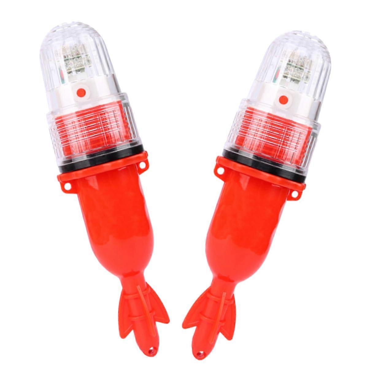 Deep Drop Bait Light Red White Flashing LED Underwater Lure Light Saltwater And Freshwater Compatible Brightness Control