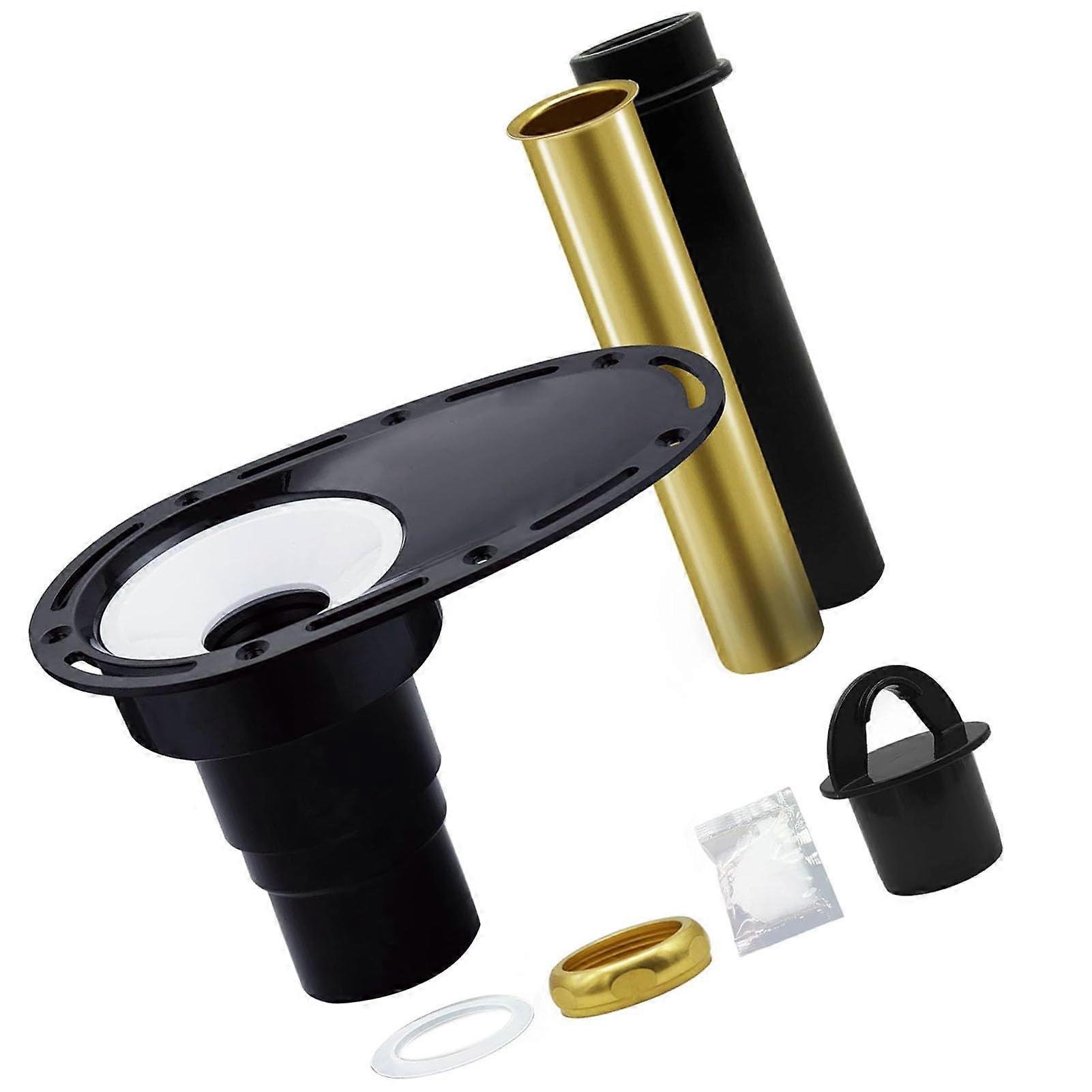 Freestanding Tub Drain Kit With Easy Installation Brass And ABS Pipes Efficient Bathtub Drainage Design