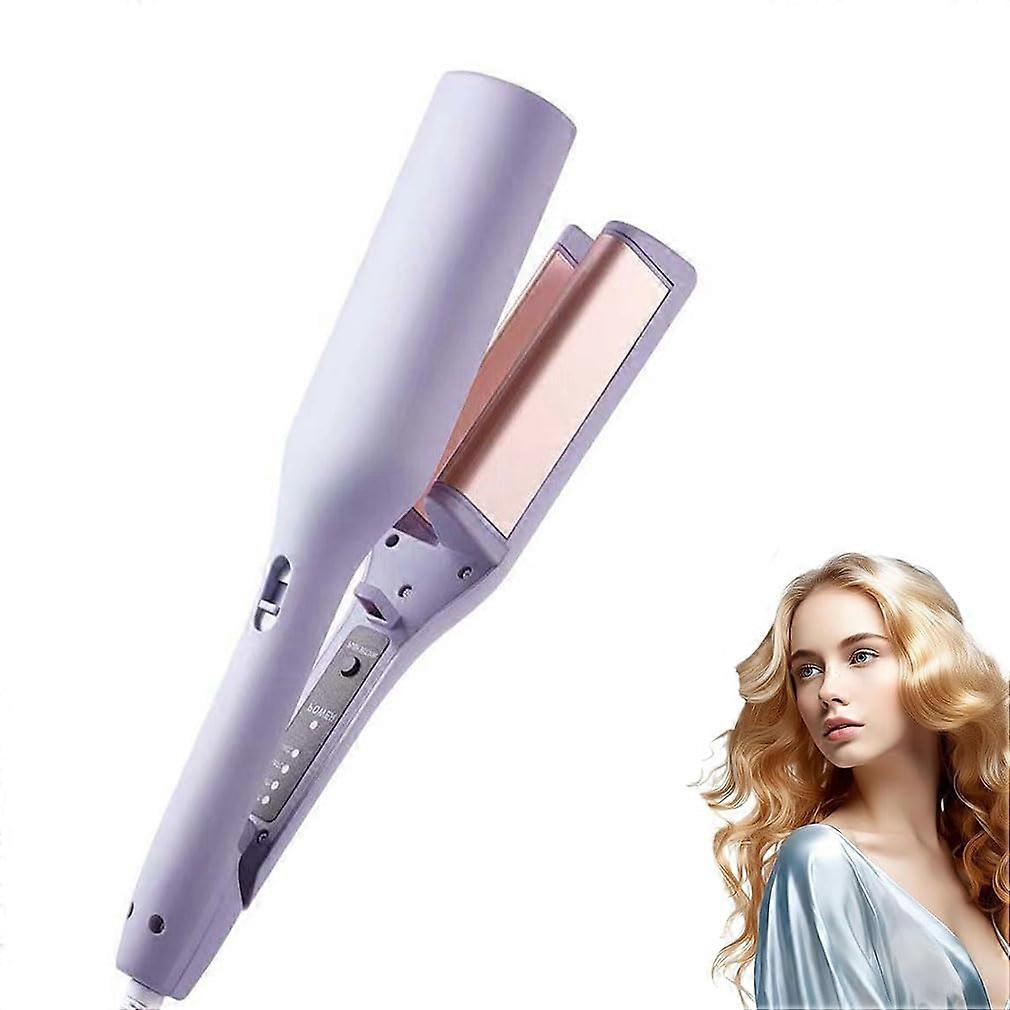 32mm Ceramic Curling Wand with Adjustable Temperature, Negative Ion Care, Fast Heating, Purple