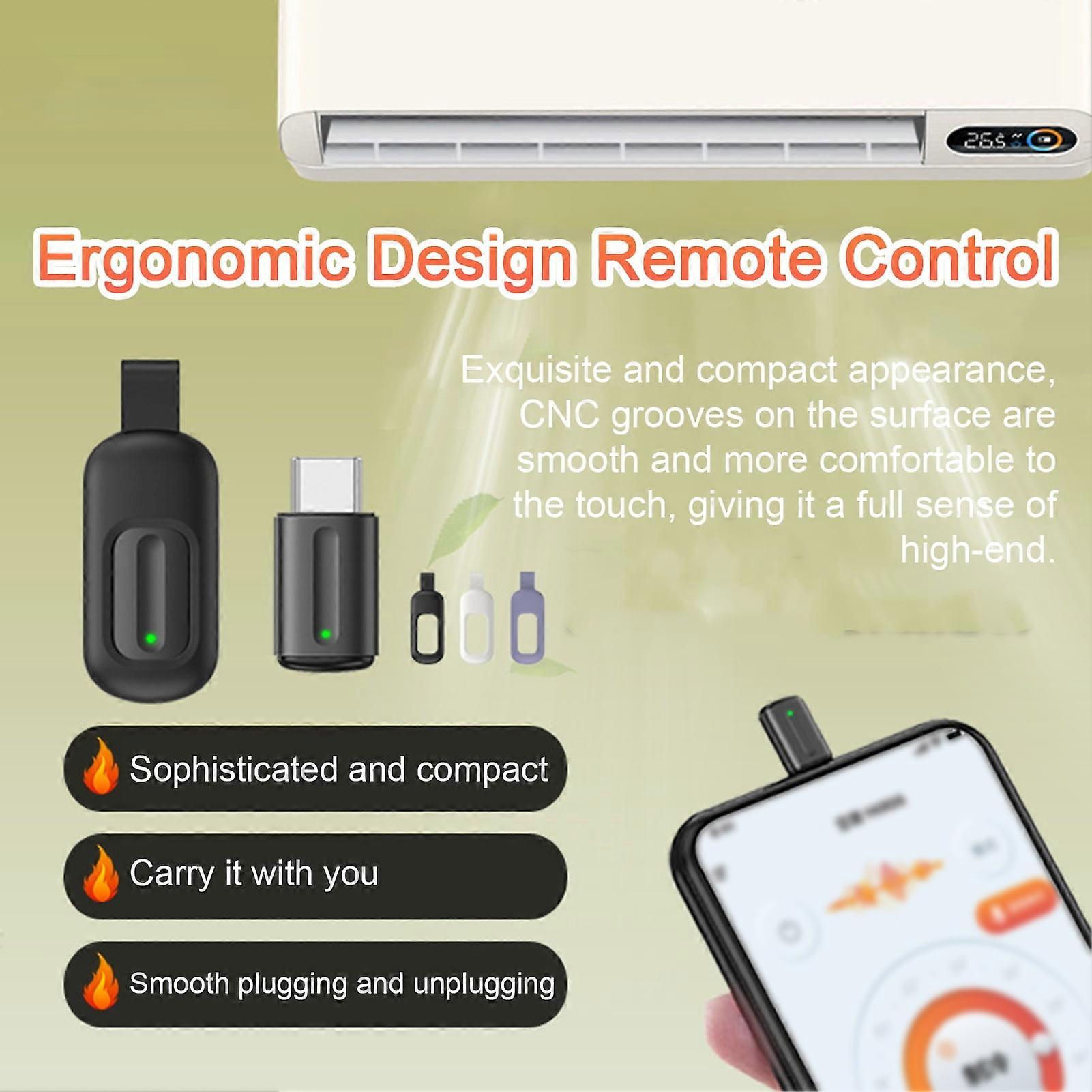 SUSUchens Universal Remote Control Compact Powerful Infrared Transmitter Fast Connection Wide-angle Remote Control Black Size 2