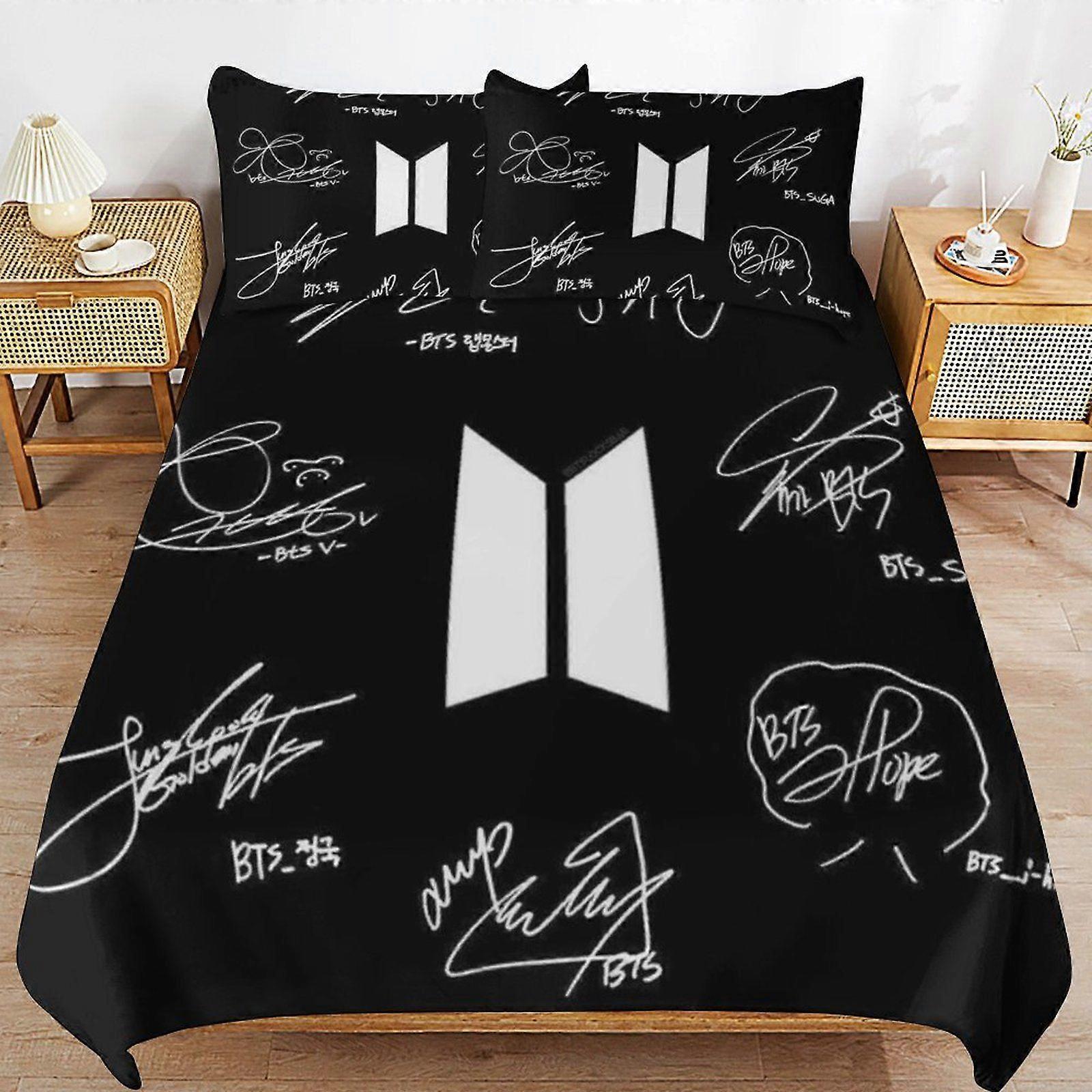 BTS Consistent Sleep Texture Secure Fit Zipper Clean Structure Fabric Duvet Cover Sets Need
