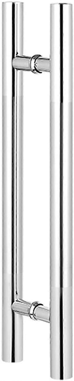 Barn Door Handle 80cm Stainless Steel BacktoBack Sliding Door Pull, Brushed Silver DoubleSided