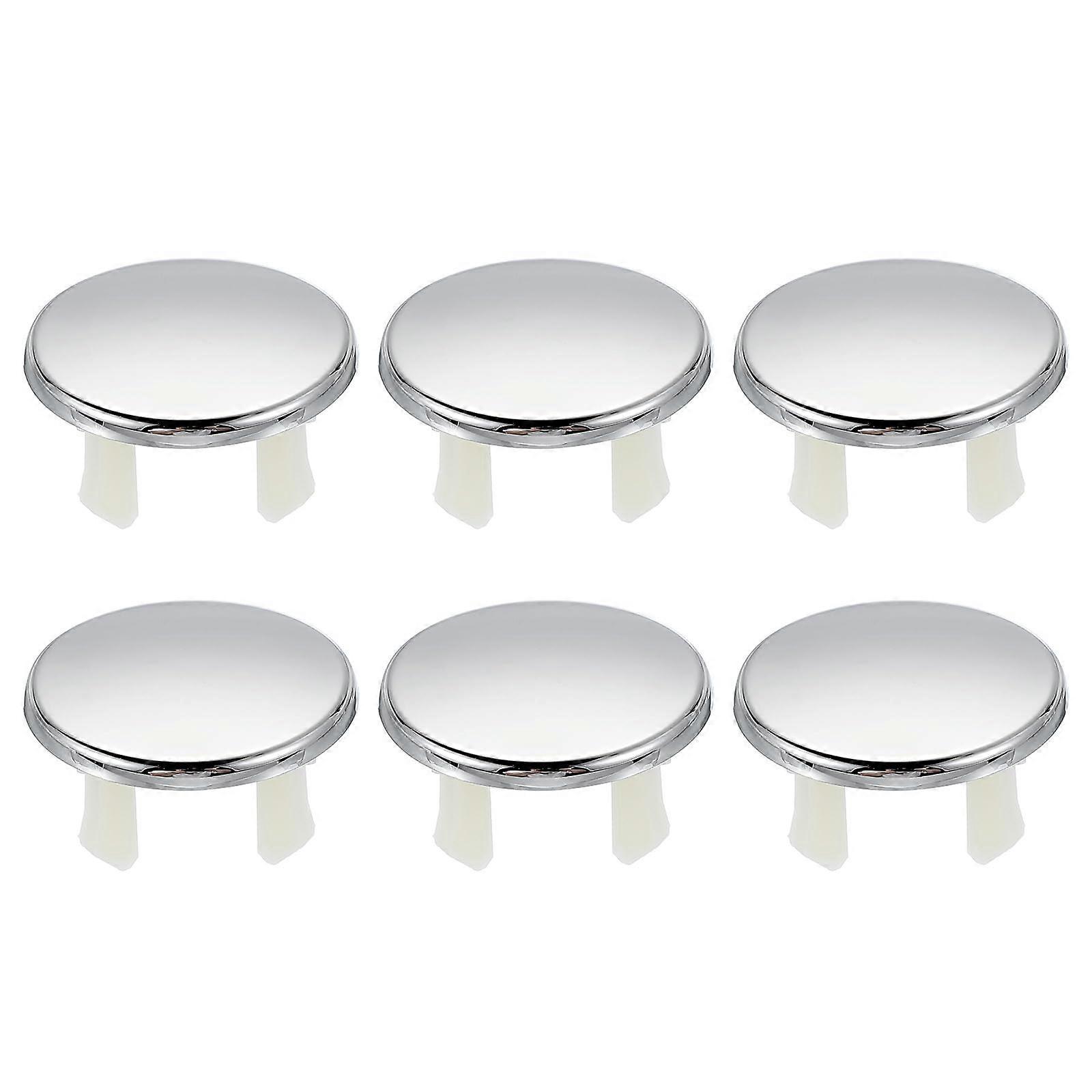 Sink Overflow Cover 6 Pack Silver Bathroom Basin Drain Trim Ring Prevent Water Overflow
