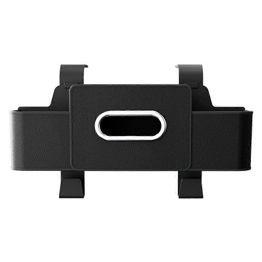 Car Seat Back Multi-Function Storage Organizer Leather+ABS Tissue Box Cup Holder with Hooks