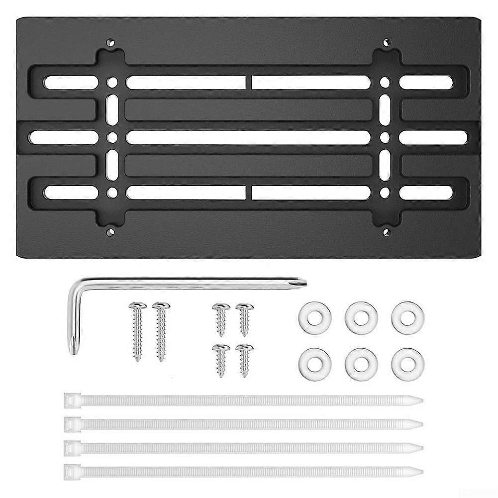 Front License Plate Bracket with Screws and Wrench, Fits Standard Plates, Rust Resistant
