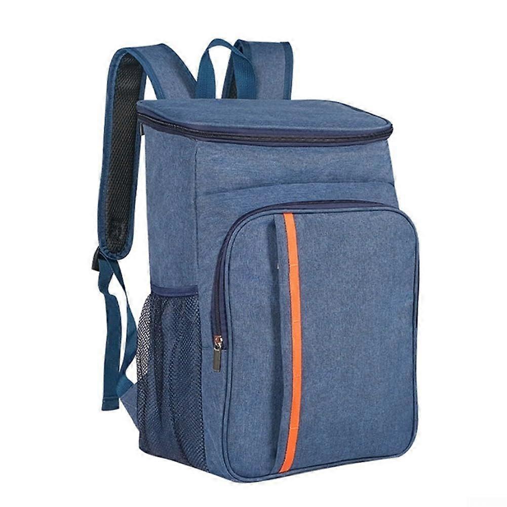 Large Capacity Waterproof Cooler Backpack with Thick Insulation for Camping and Picnic (Blue)