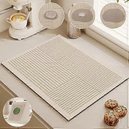 Dish Drying Mat with Super Absorbent Surface and Waterproof Backing for Coffee Maker 16x20