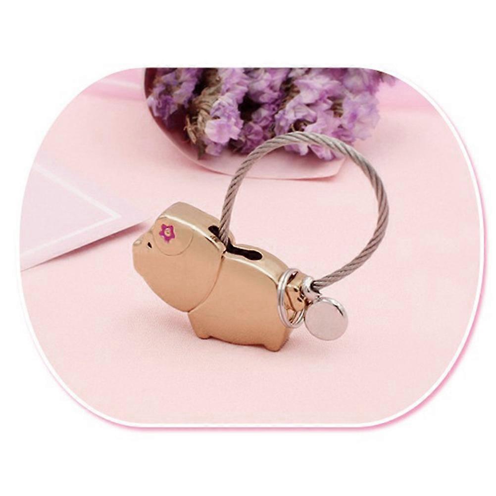 Creative Keychain Pig Key Ring for Decoration 2Pcs Gift Set for Couples