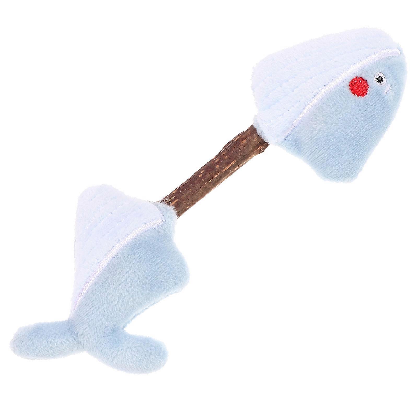 Whale Shaped Cat Toy Silvervine Chew Sticks Interactive 2Pcs for Pets
