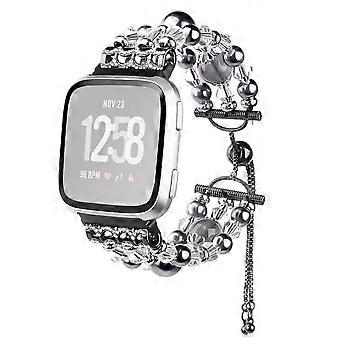 Vervangende horlogeband met agaatkristallen kralen voor Fitbit Versa/Versa 2/Versa Lite